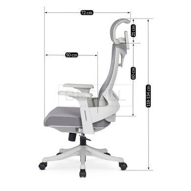 Стілець офісний CARET 2 Mebel Elite сірий жива фотографія
