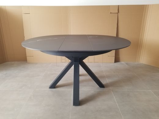 Стол раскладной PLANETA  MACEDONIAN BLACK Concepto 110(145)x110 Керамика Черный реальная фотография