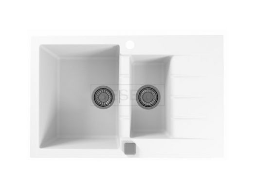 Подвійна  кухонна мийка CADIT 70 G11 Alveus 79х50х20 Білий