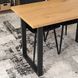 Стіл ALTE Mebel Elite 120х65 см Золотий дуб / Чорний