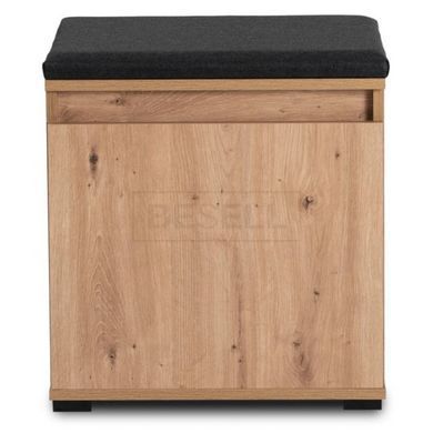Тумба для взуття PARMA  Mebel Elite 50 Дуб артизан /Графіт жива фотографія