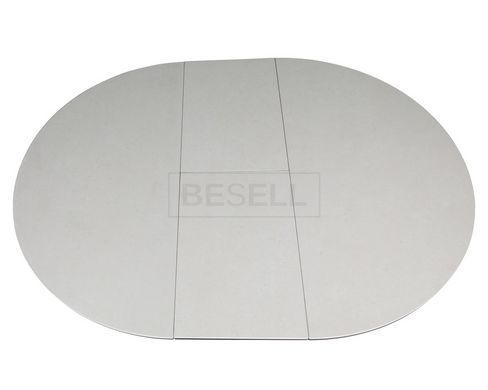 Стол GENEWA CERAMIC Intarsio  105(140)х105 бежевый/черный реальная фотография
