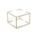 Журнальний стіл Cube Arhome 50x50 Білий/Золото жива фотографія