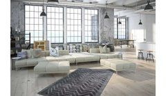 Ворсовой Ковер Luxury Arhome с геометрическим рисунком 160х230 Антрацит реальная фотография