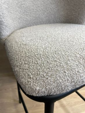 Полубарный стул B-300 Букле Vetro Белый Песок реальная фотография
