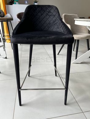 Напівбарний стілець ELIZABETH Concepto Тканина Чорний жива фотографія