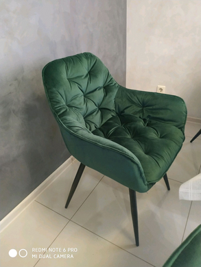 Кресло CHERRY Velvet Signal Зеленый реальная фотография