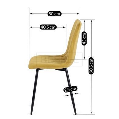 Стул IBIS Velvet Mebel Elite Горчица реальная фотография