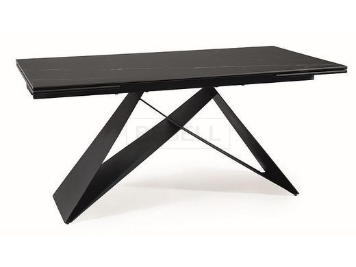Стіл Обідній WESTIN CERAMIC Signal 160(240)X90 Ефект Дерева / Чорний жива фотографія