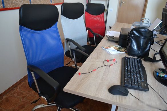 Компьютерное кресло Q-025 Signal Синий реальная фотография