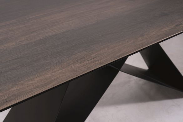 Стіл Обідній WESTIN CERAMIC Signal 160(240)X90 Ефект Дерева / Чорний жива фотографія