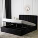 Ліжко двоспальне оксамитове 160x200 MEBEL ELITE MARI Velvet Чорний
