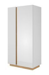 Шкаф для одежды Perfect Home Арко / Arco 2-дверный 2D/96 Белый глянец/дуб грандсон реальная фотография