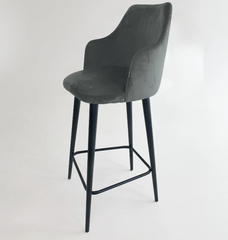 Барный стул МАРСЕЛЬ Besell Серый / Металл / Дерево реальная фотография