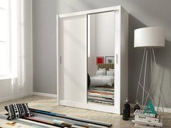 Шкаф-купе Perfect Home Мая / Maja 150 2-дверный с зеркалом Белый реальная фотография
