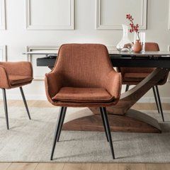 Стул EDRICK Mebel Elite Ткань Красный реальная фотография