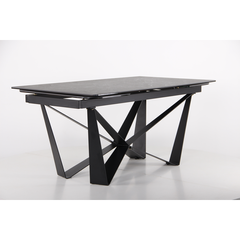 Стіл розкладний Vincent black AMF 160(240)X90 сeramics Calacatta nero жива фотографія