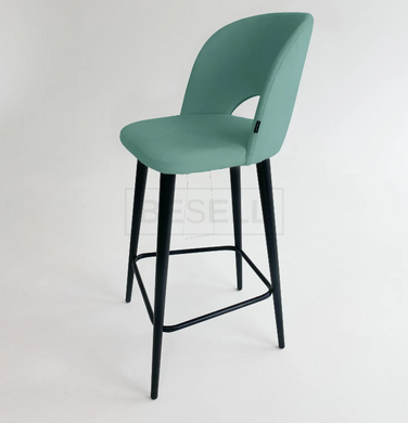 Полубарный стул МАРК Besell Голубой Металл/Дерево реальная фотография