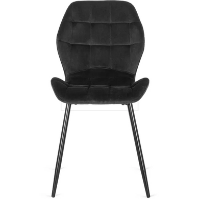 Стілець оксамитовий MEBEL ELITE LUCKY Velvet, Чорний жива фотографія
