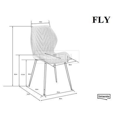 Стул FLY Intarsio велюр капучино реальная фотография