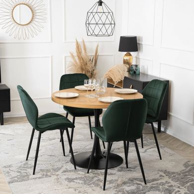 Стілець оксамитовий MEBEL ELITE IRYS Velvet Зелений жива фотографія