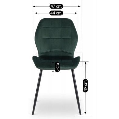 Стілець оксамитовий MEBEL ELITE IRYS Velvet Зелений жива фотографія