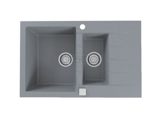 Двойная  кухонная мойка CADIT 70 G81 Alveus 79х50х20  Серый