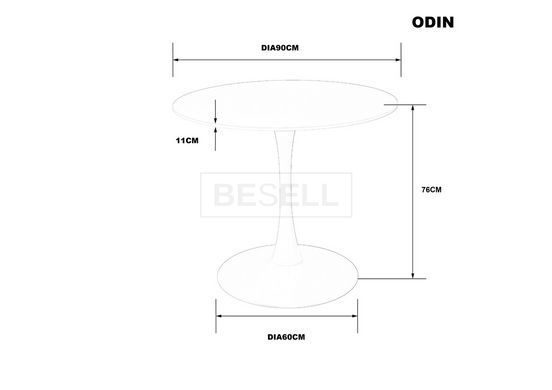 Стіл ODIN CERAMIC  Intarsio 90х90 бежевий мат/кашемір жива фотографія