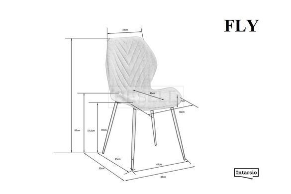 Стул FLY Intarsio велюр капучино реальная фотография