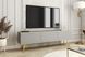 Тумба под телевизор Perfect Home Оро/Oro 3-дверная с золотыми ножками RTV175 Серый