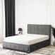 Кровать двуспальная бархатная MEBEL ELITE CARLOS Velvet 140x200 см Серый