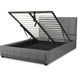 Кровать двуспальная бархатная MEBEL ELITE CARLOS Velvet 140x200 см Серый