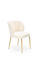 Кресло K-474  Букле Halmar Кремовый/Золотой реальная фотография