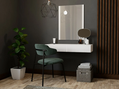 Туалетный Столик С Зеркалом PAFOS Белый мат реальная фотография