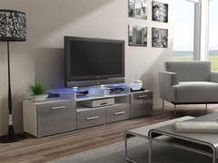 ТВ Тумба EVORA WHITE RTV Cama 194 Белый Мат / Серый Глянец