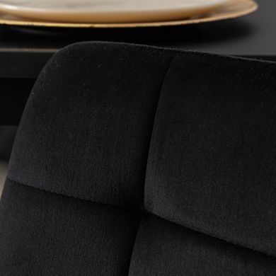 Барний стілець оксамитовий MEBEL ELITE ARIEL Velvet Чорний / Золотий жива фотографія