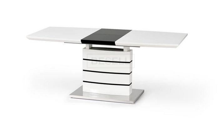 Стол раскладной NORD Halmar 140(180)x80 Белый / Черный реальная фотография