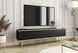 Тумба под телевизор Perfect Home Оро/Oro 3-дверная с золотыми ножками RTV175 Черный реальная фотография
