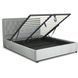 Кровать двуспальная бархатная MEBEL ELITE CROS Velvet 160x200 см Серый
