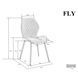 Стул FLY Intarsio велюр серый