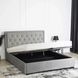 Кровать двуспальная бархатная MEBEL ELITE CROS Velvet 160x200 см Серый