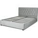 Кровать двуспальная бархатная MEBEL ELITE CROS Velvet 160x200 см Серый