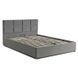 Ліжко оксамитове MEBEL ELITE MANDA Velvet 140x200 см Сірий
