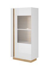 Вітрина низька Perfect Home Арко / Arco 1-дверна 1D1W/72 Білий глянець/дуб грандсон жива фотографія