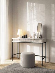 Стол туалетный Perfect Home Новая/Nova с 2 ящиками и черными ножками T104 Кашемир реальная фотография