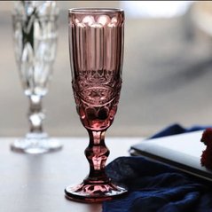 Бокал для шампанского ВИНТАЖ Olens 180 мл Розовый