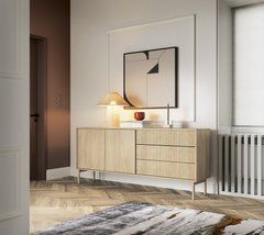 Комод Perfect Home Таво / Tavo 2D3S/187 2-дверный с 3 ящиками Дуб кремона реальная фотография
