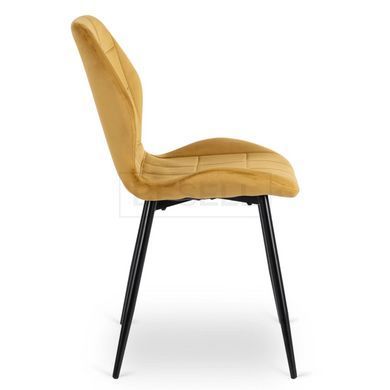 Стілець оксамитовий MEBEL ELITE IRYS Velvet Гірчичний жива фотографія