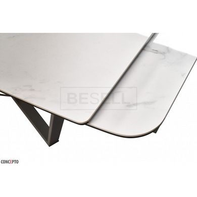 Стол Обеденный HARBOR VOLAKAS Керамика 160-240 см Concepto Белый / White реальная фотография
