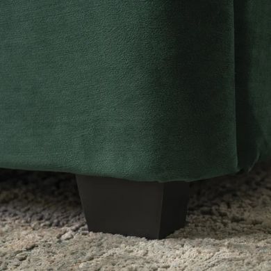 Кровать двуспальная бархатная MEBEL ELITE CROS Velvet 140x200 см Зеленый реальная фотография